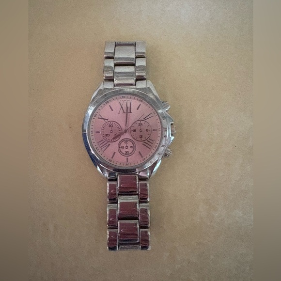 Silver and Pink Women's Watch - Picture 1 of 1